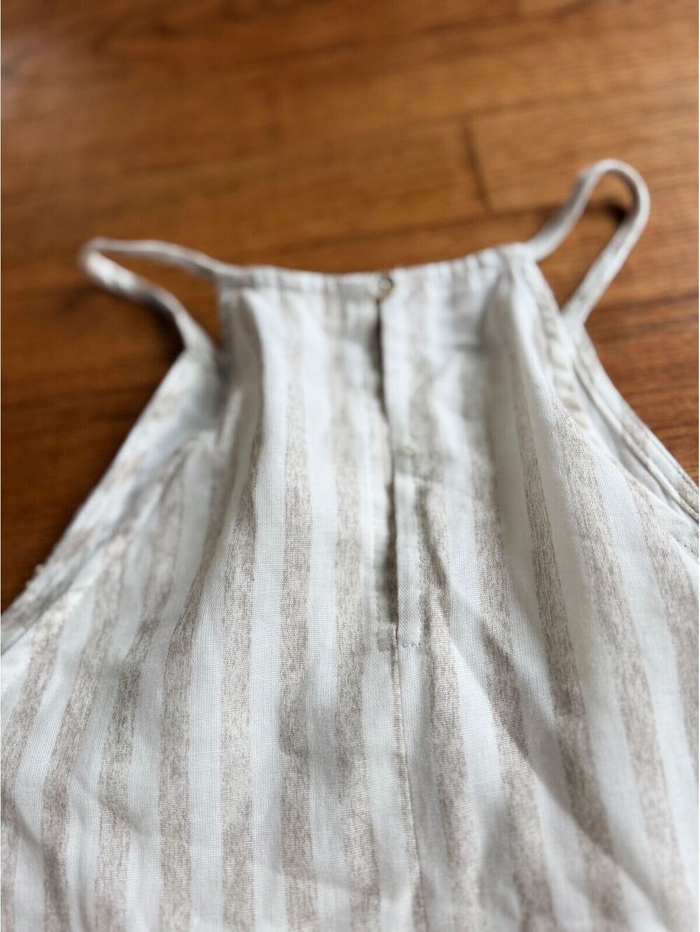 NWT Entro Women’s M White Pastel Rainbow Crochet High collar tank Boho babydoll - Picture 7 of 7